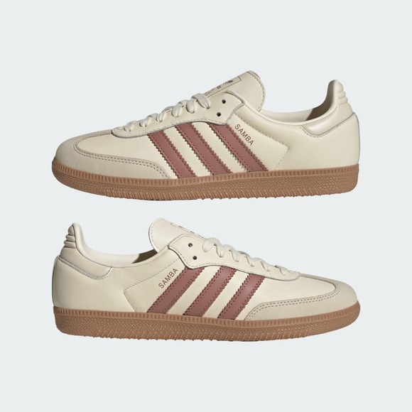adidas SAMBA OG W SHOES Sz 8 Cream White / Wonder White / Warm Clay - Picture 5 of 13